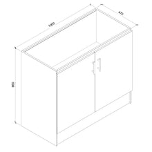 Cargar imagen en el visor de la galería, Base Cocina 2 Puertas Repisa 100 cm