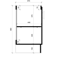 Cargar imagen en el visor de la galería, Base Cocina 1 Puerta Repisa 50 cm