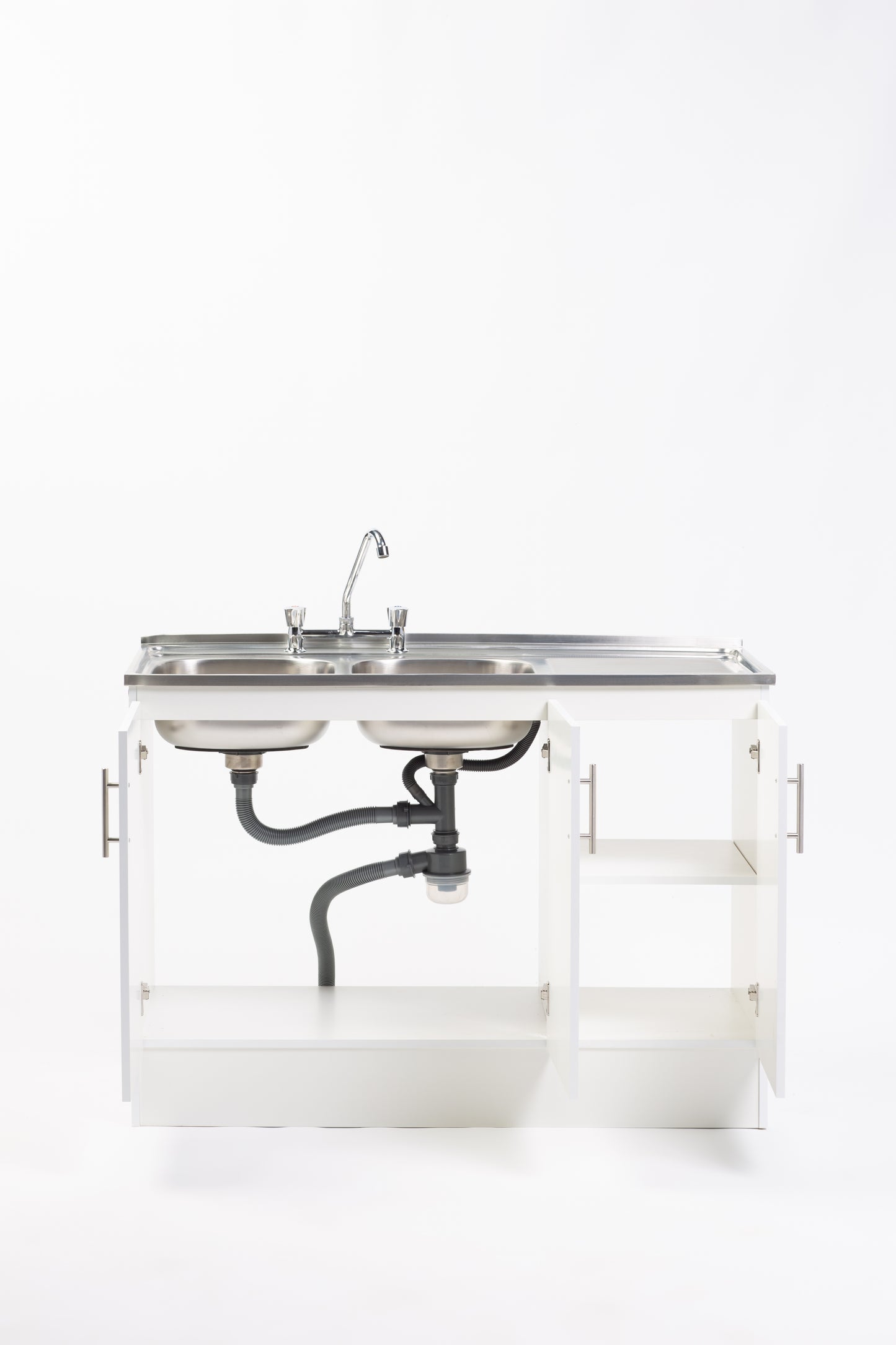 Kit Lavaplatos 3 Puertas 120 cm Blanco