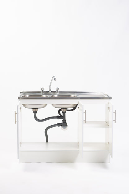 Kit Lavaplatos 3 Puertas 120 cm Blanco