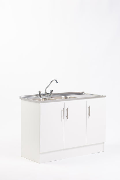 Kit Lavaplatos 3 Puertas 120 cm Blanco