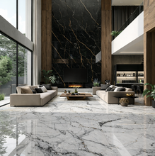 Cargar imagen en el visor de la galería, PORCELANATO 60x120 BRILLO CARRARA $12.990 m2
