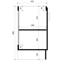 Cargar imagen en el visor de la galería, Base Cocina 2 Puertas Repisa 100 cm
