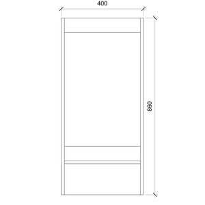 Base Cocina 1 Puerta Repisa 40 cm
