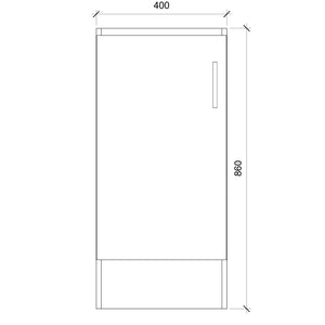 Base Cocina 1 Puerta Repisa 40 cm