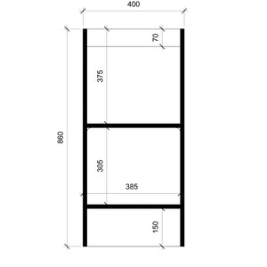 Base Cocina 1 Puerta Repisa 40 cm