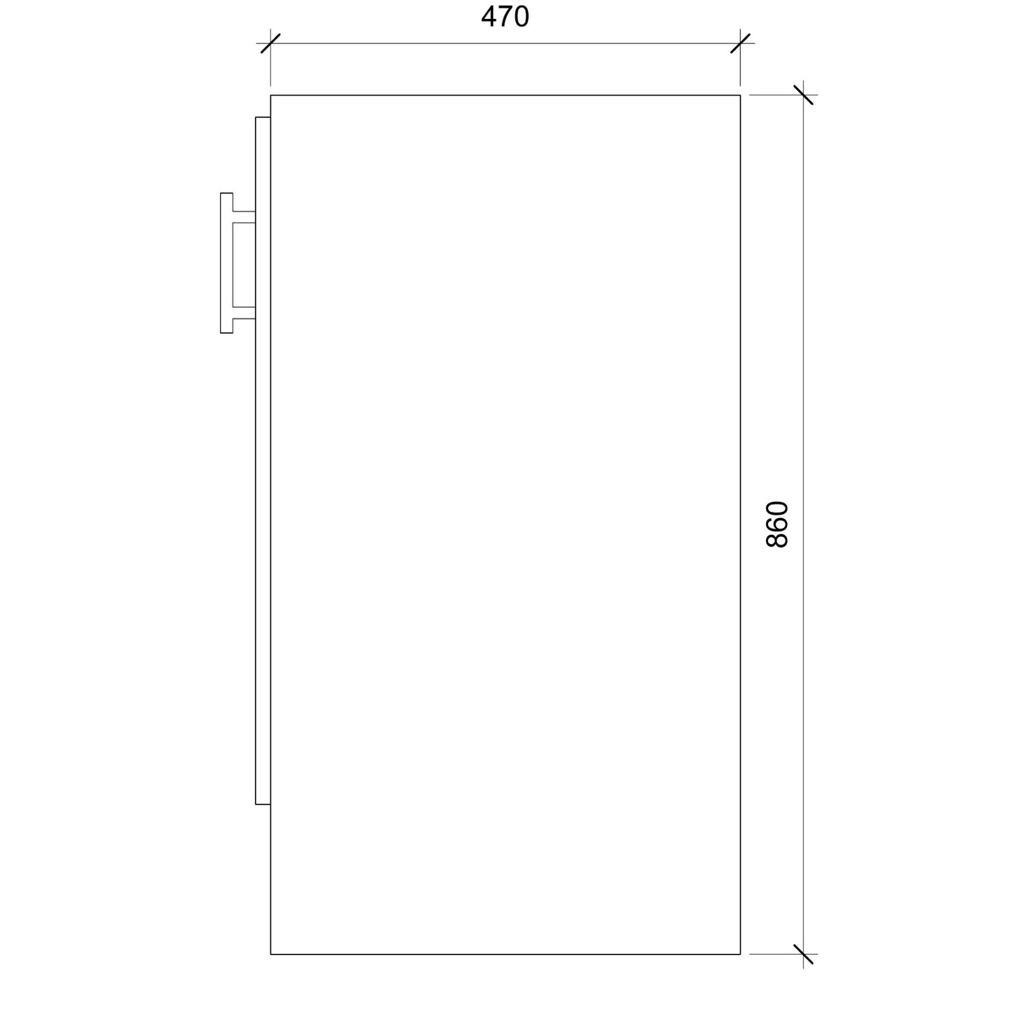 Base Cocina 2 Puertas Repisa 80 cm