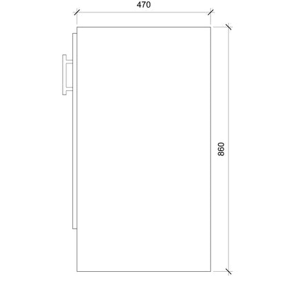 Base Cocina 2 Puertas Repisa 80 cm