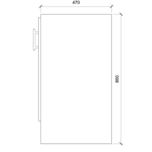Base Cocina 2 Puertas Repisa 80 cm