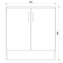 Cargar imagen en el visor de la galería, Base Cocina 2 Puertas Repisa 80 cm

