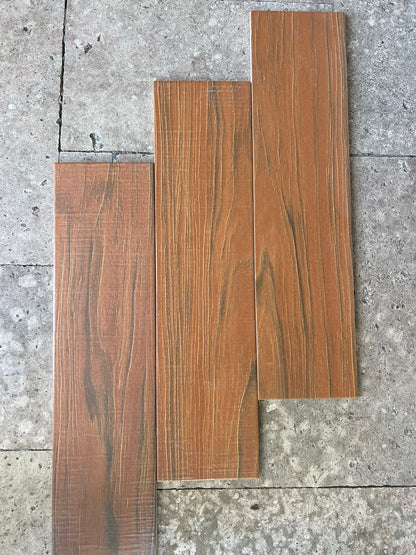 PORCELANATO 15X60 CAOBA A $7.990 m2