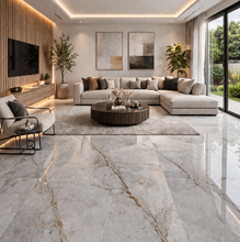 Cargar imagen en el visor de la galería, PORCELANATO 60x120 BRILLO CALACATTA GOLDEN ROYALE  60x120O $12.990 m2
