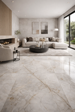 Cargar imagen en el visor de la galería, PORCELANATO 60x120 BRILLO CALACATTA GOLDEN ROYALE  60x120O $12.990 m2
